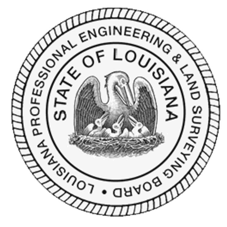 Engineering firm licensed by the Louisiana Professional Engineering and Land Surveying Board